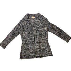 Vintage 70s Handfull Fashioned Hand Loomed Knit Acrylic Open Cardigan Sweater